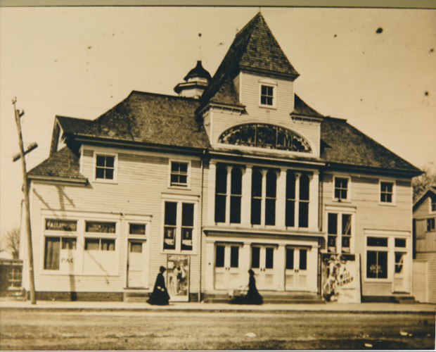 New Lyceum: The room in the lower left corner was Patchogue Library, 1896-1899.