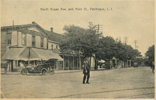 McBride's Drug Store With Auto And Policeman